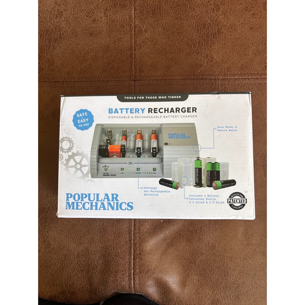 Popular Mechanics Battery ReCharger P913N221 Grey Multi-Chemistry